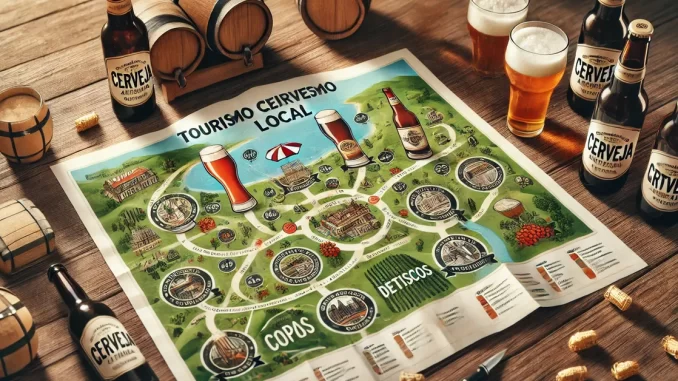 Mapa Roteiro Cervejeiro Detalhado Mapa turístico do roteiro cervejeiro com local detalhado