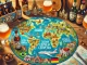 Mapa mundial destacando os melhores destinos para turismo cervejeiro com belas paisagens.