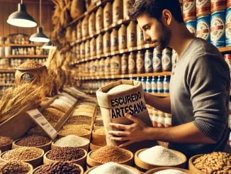 Pessoa escolhendo insumos para cerveja artesanal em uma loja