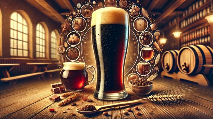 Cerveja Malzbier (imagem gerada por IA) Cerveja Malzbier (imagem gerada por IA)