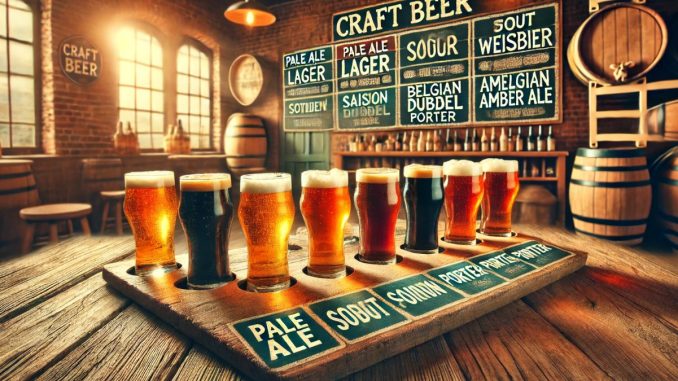 Tipos de cerveja artesanal (imagem gerada por IA) Tipos de cerveja artesanal (imagem gerada por IA)