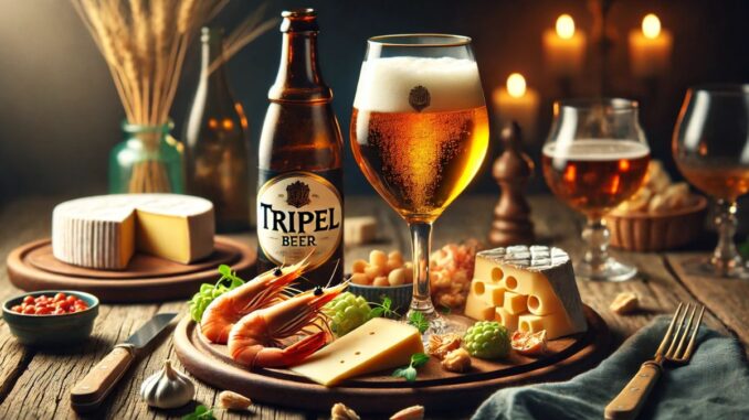 Cervejas Tripel (imagem gerada por IA)